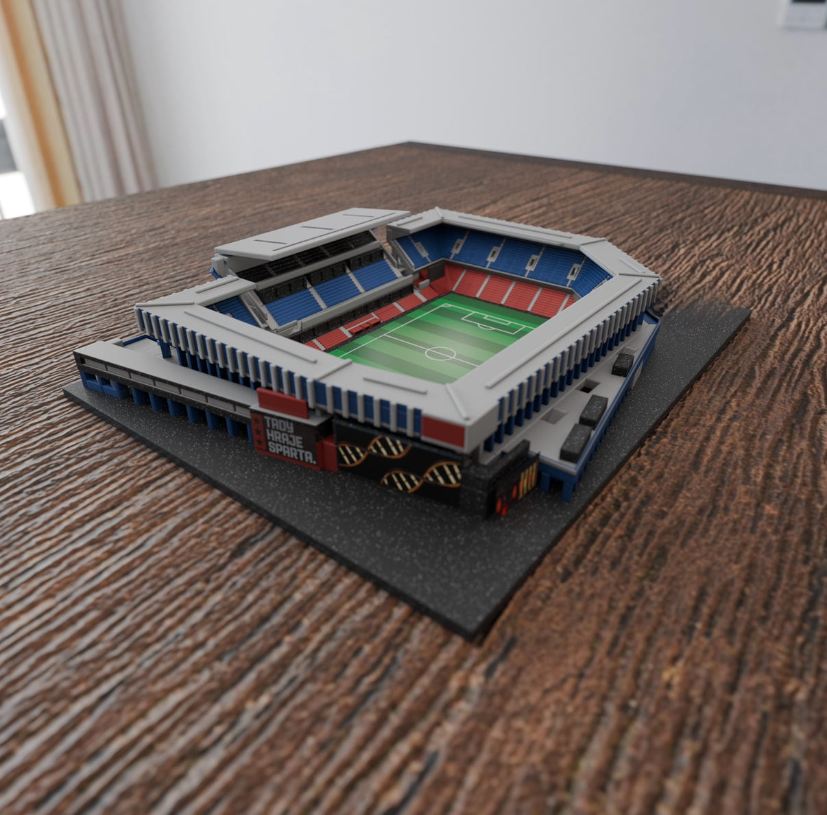 A StadiArt stadium model displayed at home