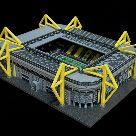 Barevný 3D model Signal Iduna Parku Borussia Dortmund – StadiArt 3D – pohled 1