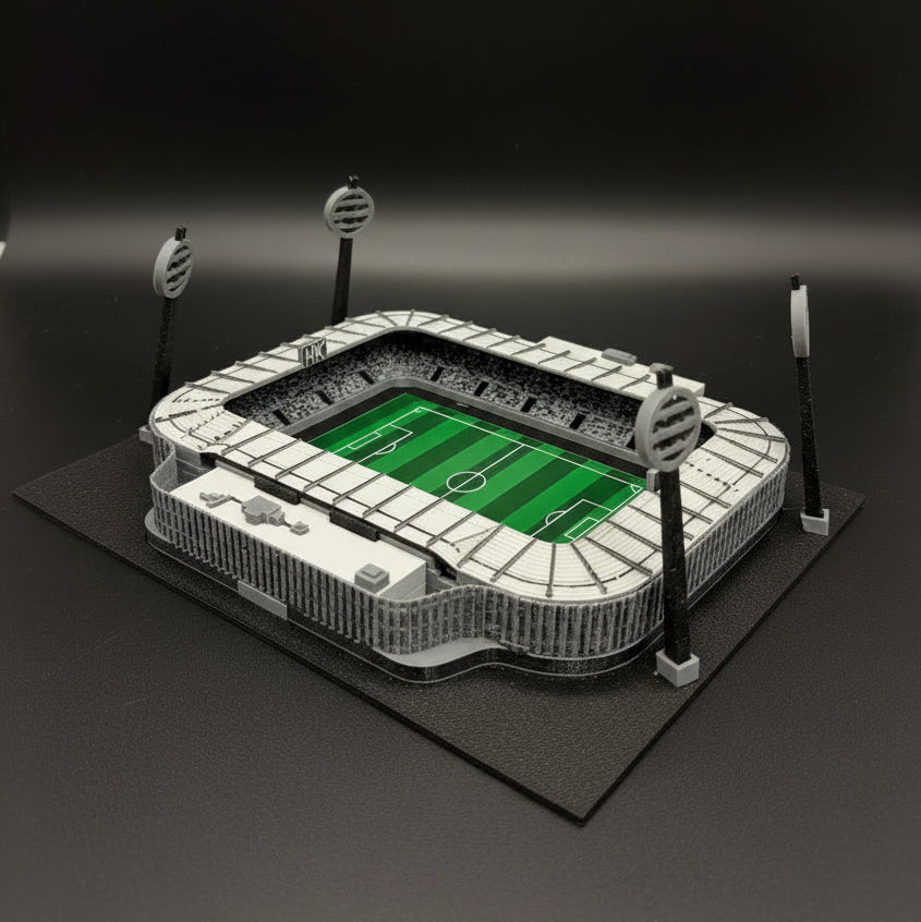 Barevný 3D model Malšovické Arény FC Hradec Králové – StadiArt 3D – pohled 2