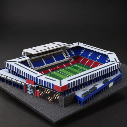 Letná – Farbiges 3D-Stadionmodell – Ansicht 6