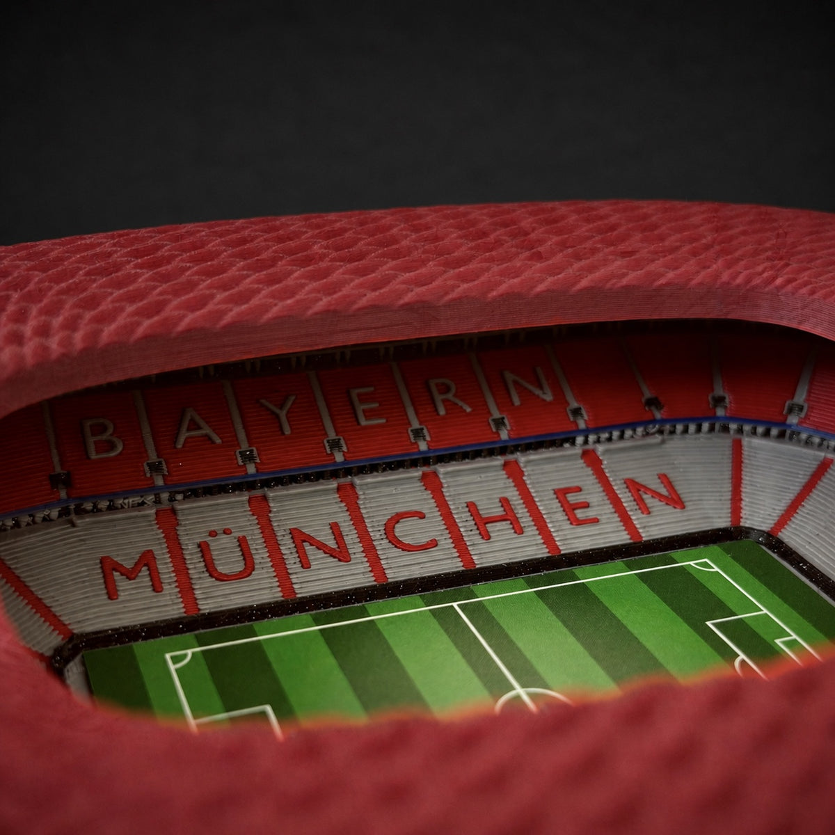 Barevný 3D model Allianz Areny FC Bayern Mnichov – StadiArt 3D – pohled 5
